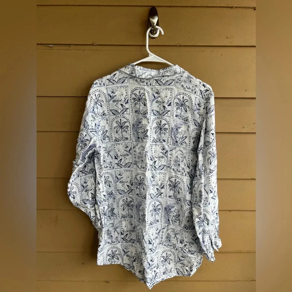 C&C California  Button Down Shirt - Size L - Beach, Summer, 100% Linen - Picture 4 of 4